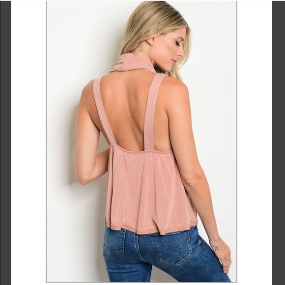 New Listing Mauve Cowl Neck Top - Picture 2 of 2